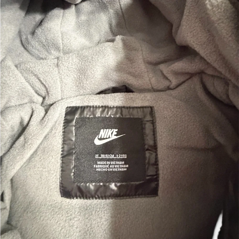 Nike Black Hooded Quilted Puffer Jacket‎
